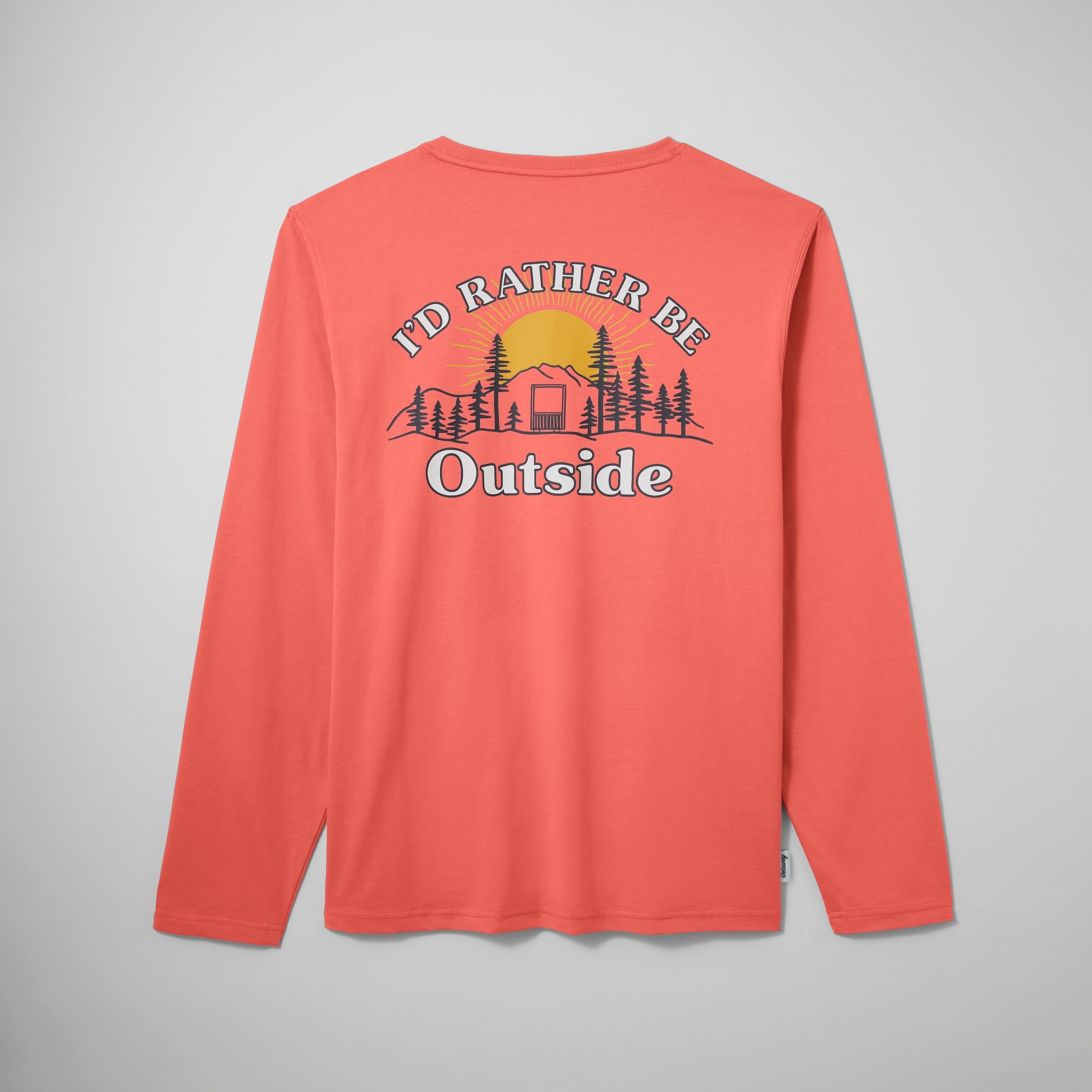 I’d Rather Be Outside Long Sleeve Tee (Sunset Pink)